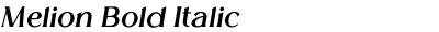 Melion Bold Italic